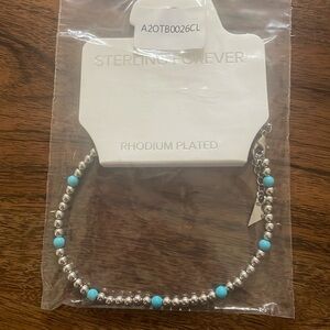 Sterling Forever Silver/Turquoise Anklet